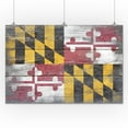 thumbnail image 2 of Rustic Maryland State Flag (24x36 Giclee Gallery Art Print, Vivid Textured Wall Decor), 2 of 3