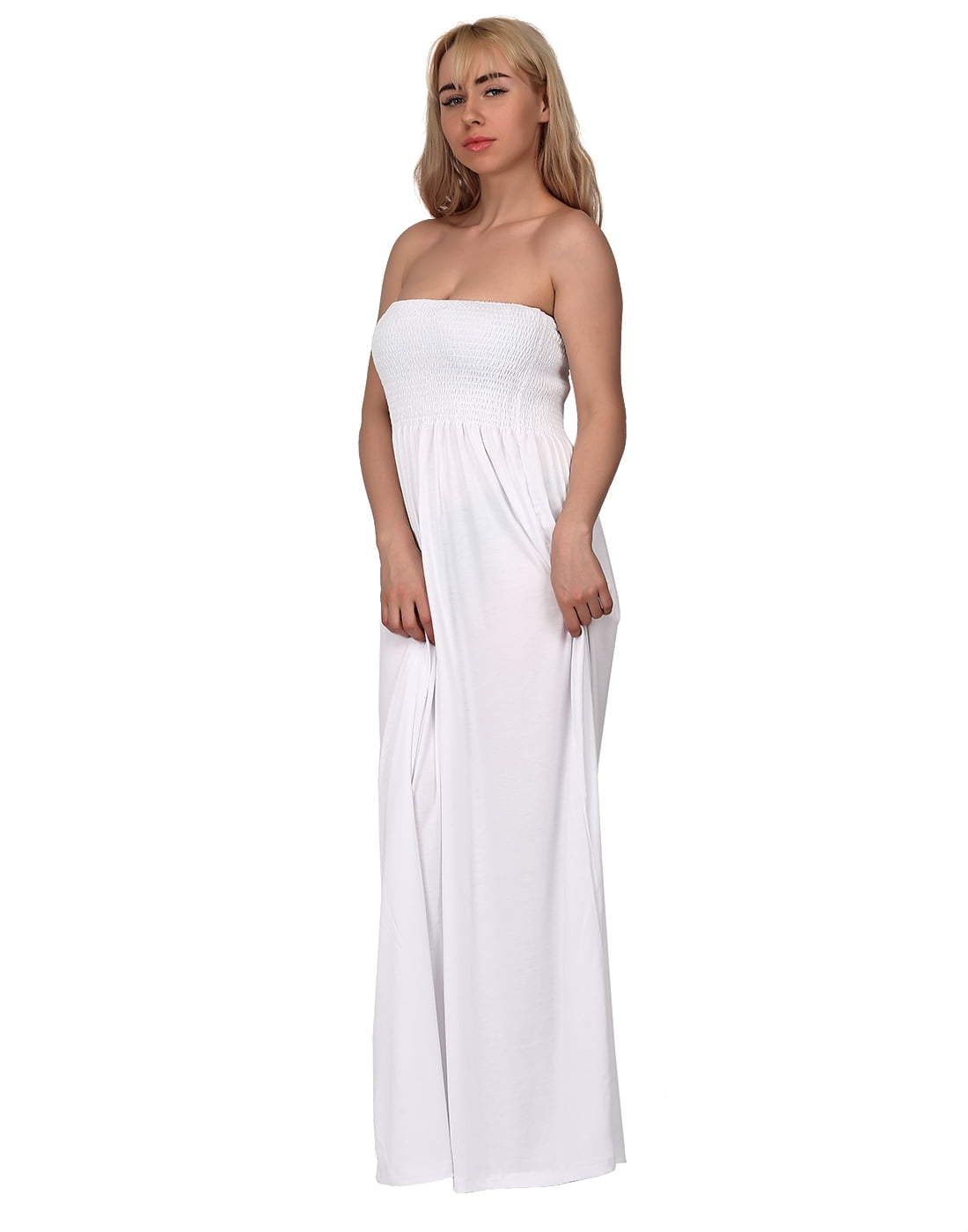 plus size strapless maxi