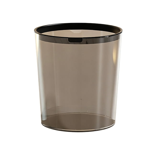 Yhmxh Papelera de sobremesa transparente, papelera de escritorio de plástico con borde reforzado, papelera pequeña irrompible, elegante papelera abierta para oficina en casa, dormitorio, estudio o
