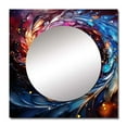 thumbnail image 2 of Designart "VORTEX" Abstract Spirals Square Mirror For Wall Decor - Large Multi-Color Square Printed Wall Mirror Art - Square Transitional Mirror - Wall Mounted Square Large Mirror, 2 of 5