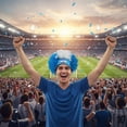 thumbnail image 5 of Jiibva Football Game Flag Colored Fan Wigs Hat, National Flag Afro Fan Wig Headgear Funny Headwear for Soccer Match Celebration Flag Colorful Event Hairband, 5 of 7