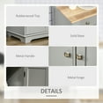 thumbnail image 3 of Nmkwnr Wood Top Kitchen Sideboard Buffet Cabinet with Drawers and Shelves, Coffee Bar Cabinet for Living Room, Kitchen, Gray, 3 of 9
