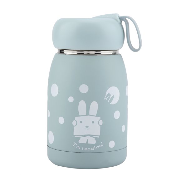 Tasse isotherme en acier inoxydable avec motif lapin mignon (bleu)