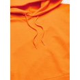 thumbnail image 3 of Hanes Mens EcoSmart Fleece Hoodie, XL, Safety Orange, 3 of 6