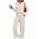 thumbnail image 1 of Conjuntos de Dos Piezas para Mujer, Suéter de Cuello Henley de Otoño, Chándal A Juego, Pijamas Cómodos con Bolsillos Albaricoque L, 1 of 7