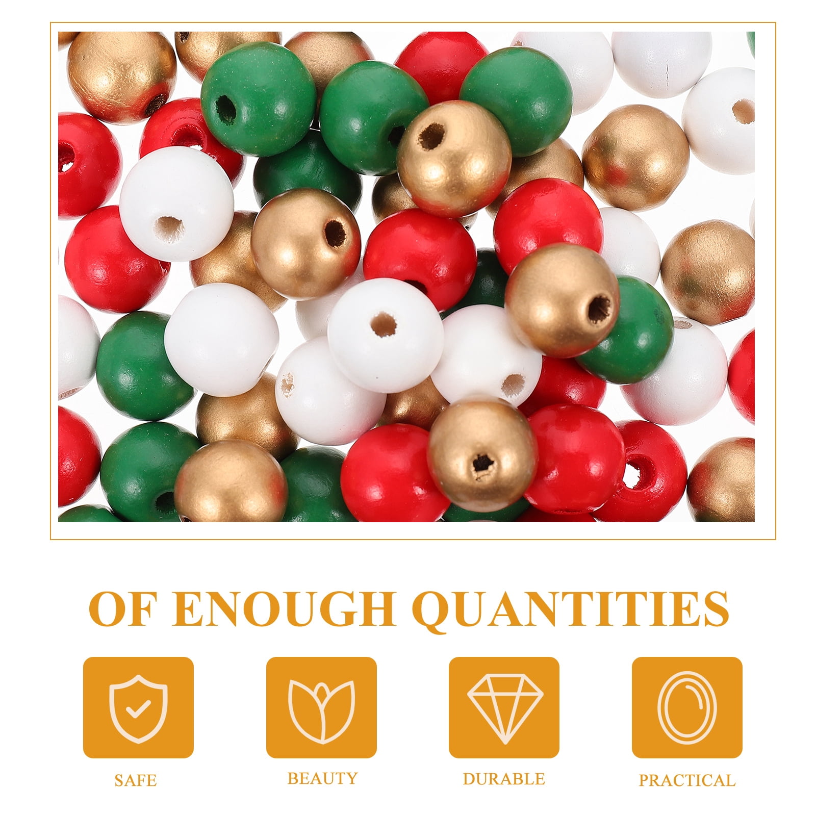 Mutmorningal 500 Pcs Wooden Loose Beads for Dreamcatcher and Bracelets Crafting Supplies