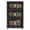 20'' Side - 3Tiers Black, variant on 3 Tiers Wide Folding Storage Cabinet ,19.69"×11.81"×31.10",Collapsible Storage Bins with Magnetic Door, Plastic Storage Cabinet with Wheels,Black