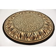 thumbnail image 4 of Unique Loom Wildlife Cheetah Border Design Rug 8' x 8' Round Ivory/Black, 4 of 10