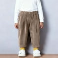 thumbnail image 2 of XAOFW Kids Pants Boys Corduroy Classic Straight Leg Design Comfortable Fabric Everyday Play Outdoor Activities School Weekend Solid Color Long Stylish Leisure Club Party Slacks, 2 of 6