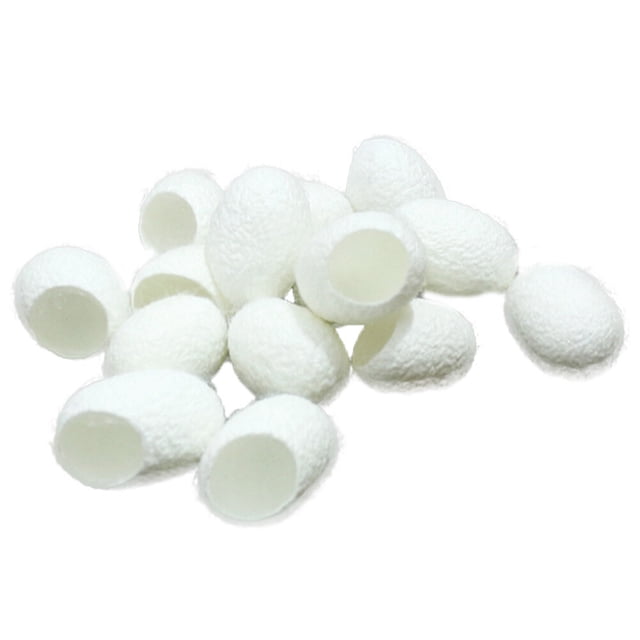 EeaseMX 90 bolas de gusano de seda orgánicas naturales para limpieza facial, cuidado de la piel, exfoliante blanqueador, elimina puntos negros.