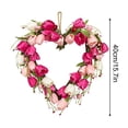 thumbnail image 3 of 3D 16 Inch Valentine's Day Tulip Heart Wreath ,Mother's Day Home Festival Front Bedroom Decoration Heart-Shaped Decoration, 3 of 7
