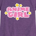 thumbnail image 3 of Instant Message - Anime Girl Fitted Short Sleeve Graphic T-Shirt, 3 of 6