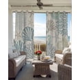 thumbnail image 6 of Coastal Ocean Kitchen Curtains Vintage Coral Starfish Shell Seahorse Cafe Short Curtains for Bathroom Blackout Window Curtain Grommet Small Window Treatment Drapes for Bedroom Living Room 52"x45"x2, 6 of 9
