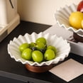 thumbnail image 3 of Frutero drenable con forma de vieira for cocina, sala de estar, gran capacidad, cuenco decorativo for servir frutos rojos., 3 of 7