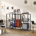 thumbnail image 2 of Soporte para guitarra y tocadiscos MOSAMNI con estante de 3 niveles, 2 of 8