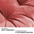 thumbnail image 4 of 2 Pack 22" Square Large Floor Pillow, Meditation Pillow Solid Thick Tufted Seat Cushion Sitting Pillow for Yoga Living Room Office Chair, Rose Red, 4 of 8