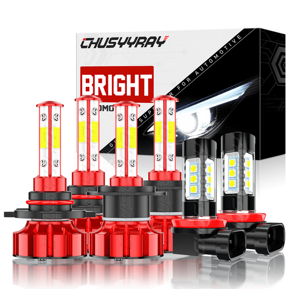 For Subaru Outback 2010-2014 LED Front Headlight High Low Beam Fog Light Bulbs Kit 6000K White 6 Pack