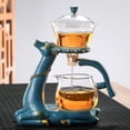thumbnail image 3 of veasfak Glass 350ml Teapot Tea Cup Set Infuser Water Tea Dripping Cup Bowl Kungfu Glass Tea Set Semi Automatic Glass Teapot Fragrant oolong Tea Maker, 3 of 9