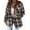 Navy Blue GZ686, variant on Zeagoo Womens Winter Plaid Jackets Fall Sherpa Shacket Jacket Fleece Hooded Coats Trendy Oversized Outerwear