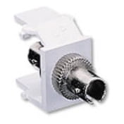 Ivory Quickport Fiber Optic ST Connector Jack SM/MM 41084-SIF