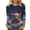 Z, variant on GERsome Women's 3/4 Sleeve Shirts for Christmas Crew Neck Xmas Snowman Graphic Casual Tee Tops Size L