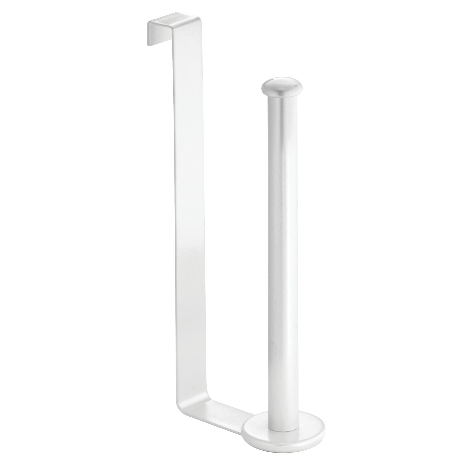 Matte White Hanging mDesign Metal Wire Over The Tank Toilet Tissue Paper Roll Holder Dispenser and Reserve for Bathroom Storage and Organization Each Holds 2 Rolls 