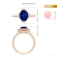thumbnail image 5 of ANGARA Lab Grown 2 Ct Prong-Set Blue Sapphire Halo Engagement Ring for Women in 14K Rose Gold (Size-9x7mm) | September Birthstone, Anniversary, Jewelry Gift for Women | Lab-Grown Blue Sapphire Ring, 5 of 8