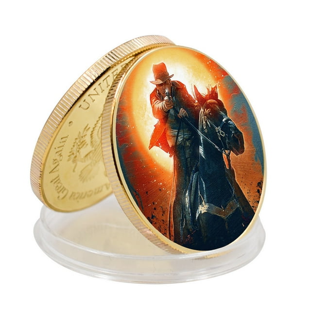 Moneda de colección Indiana Jones Anime, 4 cm, hierro, 30 g