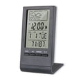 thumbnail image 1 of LCD Thermometer Battery Powered Humidity Meter Multifunctional Sensor Calendar Bedroom Baby Nursery Table Clock Office Gauge, 1 of 10