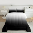 thumbnail image 2 of jejeloiu Modern Minimalist Style Full Size Comforter Sets,Abstract Geometric Bedding Comforter Set,Gradient White Black Bedding Sets For Men Women,Super Cozy Room Decor Reversible,3-Piece, 2 of 8