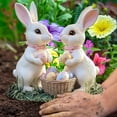 thumbnail image 5 of Ympkerial Outdoor Easter Decorations Set Metal Bunny Yard Signs Garden Stakes with Vintage Rabbit Design for Lawn Pathway and Front Door Spring Holiday Decor, 5 of 9