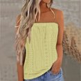 thumbnail image 4 of Jalioing Women's Tube Tops Sleeveless Eyelet Summer Fashion Bandeau Strapless Going Out Trendy Outfits, 4 of 5
