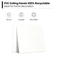 thumbnail image 5 of 12-Pack White Drop Ceiling Tiles 2x2 Ft, PVC 24x24 Inch, Waterproof Fire-Rated, Reusable Smooth Ceiling Panels, Covers 48 Sq Ft, 5 of 7