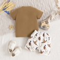 thumbnail image 3 of Fsqjgq Baby Boys Summer Clothes Sets Toddler Boy Outfits Animal Love Printed Short Sleeve T Shirt Tops and Shorts 2-Piece Cotton Clothing Sets, 3 of 6