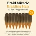 thumbnail image 2 of Braid Magic EcoLuxe Braiding Hair Pre-Stretched Braiding Hair 52” Anti-Itch – Yaki Texture, Color 1B/27 (8 Pack), 2 of 8