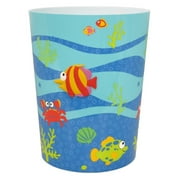Fish Tails Novelty Plastic Wastebasket by Allure Home Creation, Multi Bright