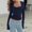 *Dark Blue, variant on ClodeEU Women Crop Bell Long Sleeve Shirts , Cute Lace Trim Square Neck Tight Slim Tops Tshirt White,Womens Plus M