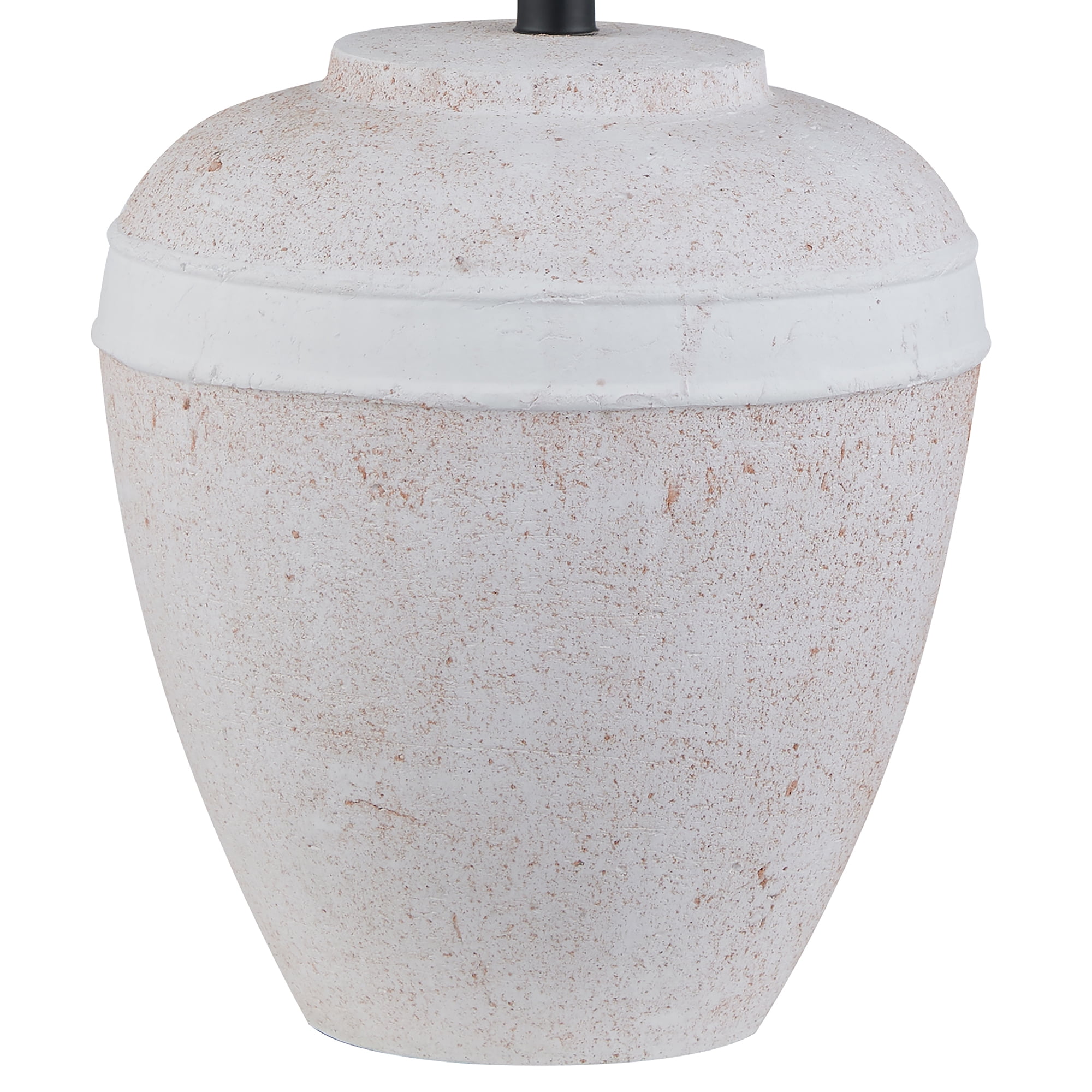 Evelyn&Zoe Chiara 23" Tall Ceramic Table Lamp with Fabric Shade, White Terracotta/White