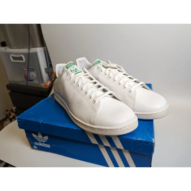 NWT Adi - das Originals Stan Smith White Green Mens Casual Sneakers M20324 Size 21