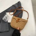 thumbnail image 4 of Bolsos Cruzados para Mujer Bolso Playa Tejido Paja A La Bolso Bohemio (marrón Claro), 4 of 9