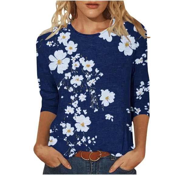 Women Blouse 3/4 Sleeve Petite, Womens Blouses And Tops for Work Womens Sports Tops Sleeveless Cute Black Crop Tops for Women Spring Tops For Women