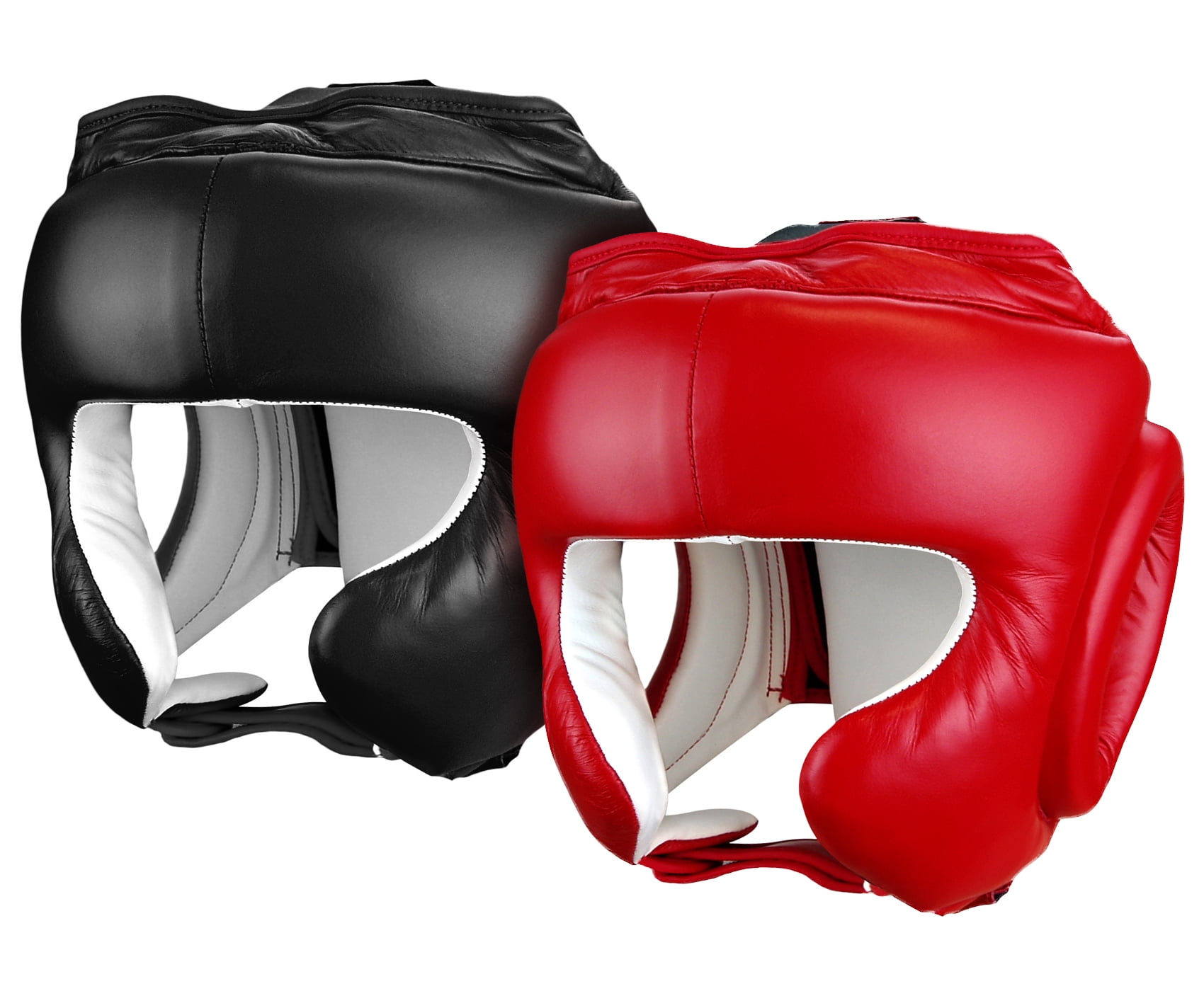 Genuine Leather Boxing Head gear Boxing MMA, Kickboxing, Muay Thai Open  Chin Head guard