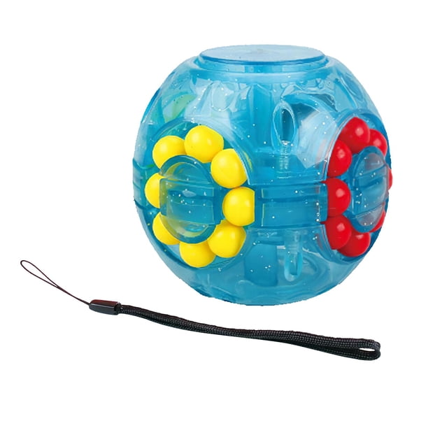 Bola giroscópica sensorial para dedos con frijoles mágicos para aliviar el estrés Azul A