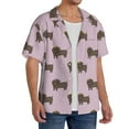 thumbnail image 4 of Xecao offers the Dachshund Dog Puppy for Men's Casual Short-sleeved Shirt, a button-up collared shirt with a pocket, perfect for beach vacations and yacht travel in the 4X-Large size., 4 of 7
