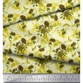 thumbnail image 2 of Soimoi Tissu en Jersey de Coton Imprimé Feuilles et Roses au Mètre 58 Pouces de Large, 2 of 3