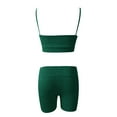 thumbnail image 2 of Celivon Plus Size Workout Sets For Women Sleeveless Split 2 Piece Set Short Pants Outfit Sportswear Gym Yoga Active Wear Outfit, 2 of 5