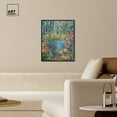 thumbnail image 3 of Serene Escape Impressionism Wall Art /Monet And Van Gogh Inspired Art Canvas Wall Art by Art Remedy, Black Floater Frame, 21" x 25", 3 of 7