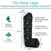Vive Leg Compression Recovery System – Air Massage Boots for Athletes, Circulation & Pain Relief – Sequential Compression Device (SCD) for Swelling, Cramps, Lymphedema & Relaxation