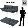 thumbnail image 2 of HONEY HOME Sofa Bed Futon,Convertible Sleeper Bed Couch with 4 Reclining Backrest &Armrest,68" Comfy Cloud Sofa Loveseat for Small Living Room Office, 2 of 7