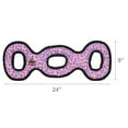 thumbnail image 6 of Tuffy Ultimate 3WayTug Pink Leopard Durable Squeaky Plush Dog Toy, 6 of 8